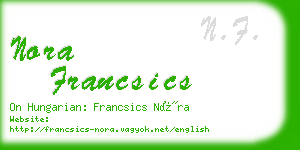 nora francsics business card